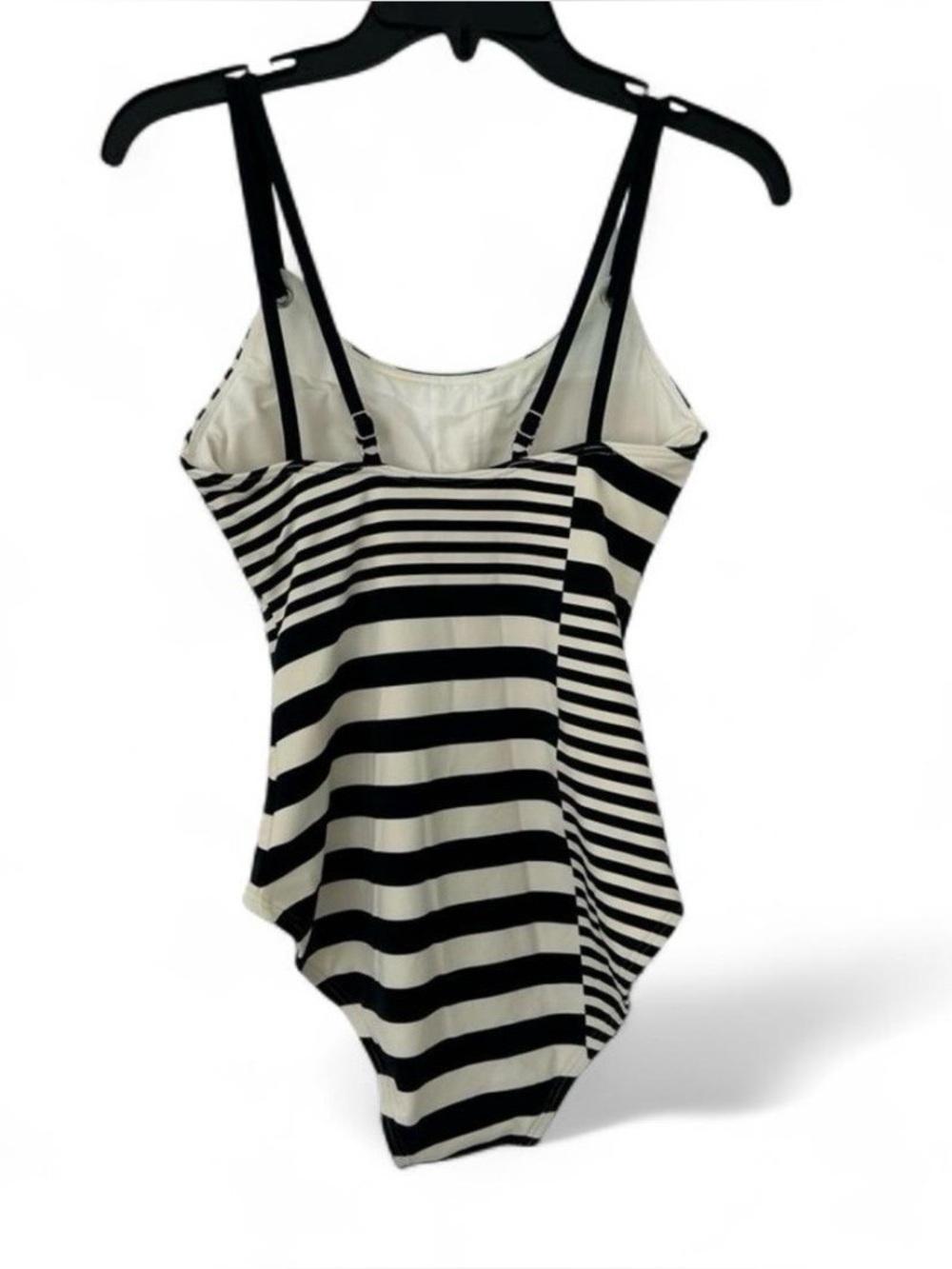 Michael Kors Women’s Black and White Striped One-Piece Swimsuit- Sz 6 - Picture 4 of 8